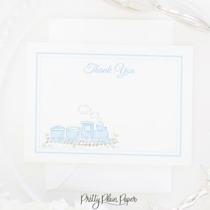 Danke Himmel für kleine Jungen Dankeschön Grußkarte | 5x7 | Babyparty | Aquarell Zug Baby Shower | Geburtstag | Klassisch | Traditionell 3009