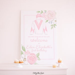 Watercolor Kentucky Derby Welcome Sign, 24''x36'' | Watercolor KY Derby Party Welcome Sign 0106 | Derby Baby Shower | KY Derby Bridal Shower