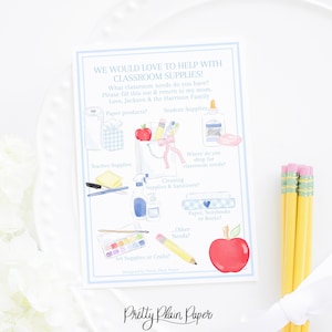 Classroom Needs Wish List | 5x7 Printable | Lehrer-Wunschliste für Schulmaterial | 10555 10556 10559 105511 105512