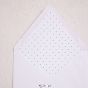 Blue Dot Envelope Liner - Printable A7 Envelope Liner Download 1023