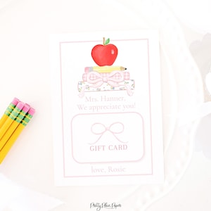 Teacher Appreciation | Gift Card Printable Teacher | Printable Download | Gift Card Holder for Teacher | Self-Editable Download | 1055