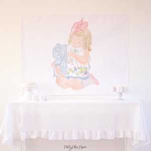 Baby Doll Party Backdrop / Watercolor Baby Doll Birthday Backside Descargar 0102 / Baby Doll Birthday Party / Baby Doll Theme Birthday