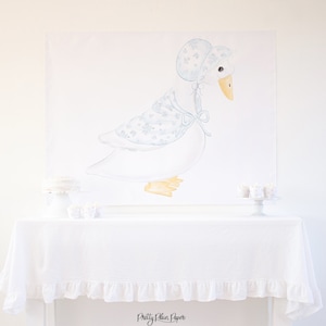 Watercolor Mother Goose Birthday Backdrop | Printable Party Backdrop Download 1030 | Mother Goose Shower Backdrop | Nursery Rhyme Backdrop