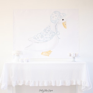 Acuarela Mother Goose Birthday Backdrop / Printable Party Backdrop Descargar 1030 / Mother Goose Shower Backdrop / Nursery Rhyme Backdrop