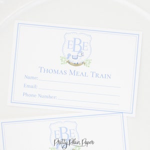 Carte 4x6 | Écusson de cheval à bascule avec monogramme | Imprimable | Baby shower aquarelle cheval à bascule | Anniversaire | Garçon | Carte Train-repas | 20005