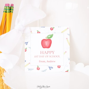 Watercolor Back to School Tag | Teacher Tag | Teacher Gift Tag | Printable Back to School Tag for Boys | Printable Git Tags for School, 1055