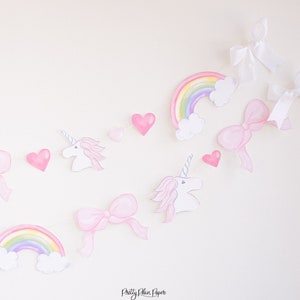 Pink Unicorns & Rainbows Banner Printable | Printable Download | Rainbows and Unicorns Birthday Party | Rainbow and Unicorn Party | 1042 |