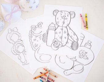Doll Coloring Pages Etsy