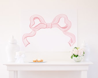 Pink Bow Backdrop | Watercolor Bow Backdrop | Poster Download | 0101 | Pink Bow Birthday Banner | EDIAG Every Day is a Gift First Birthday