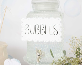 Bubble Party - Bubbles Sign Printable Download 0104