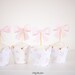 Watercolor Pink Bow Printable Cupcake Toppers Download 1017 | Etsy