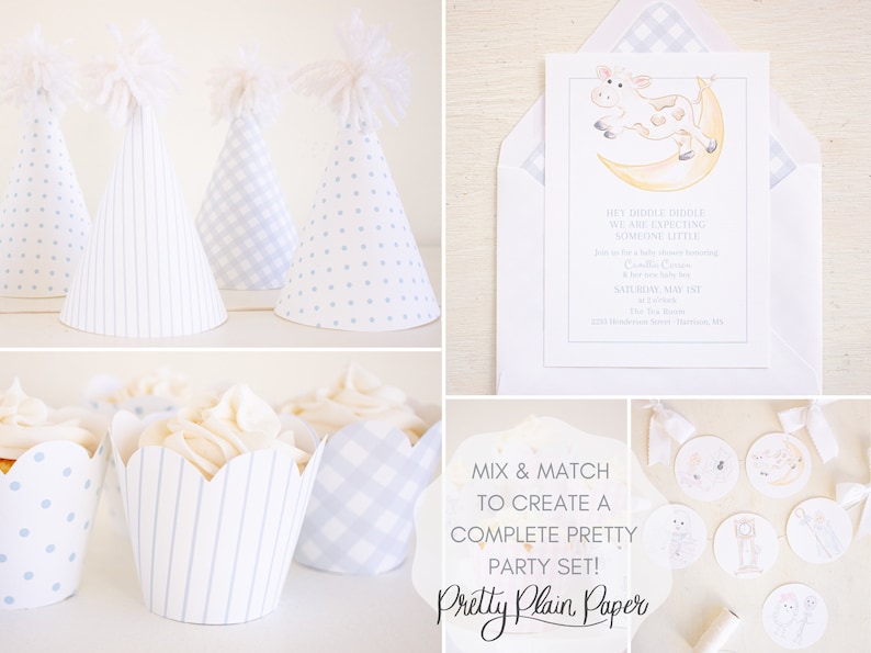 Cow Jumped Over Moon Baby Shower Balloon Kit - 14 Piece Hey Diddle Diddle Decor