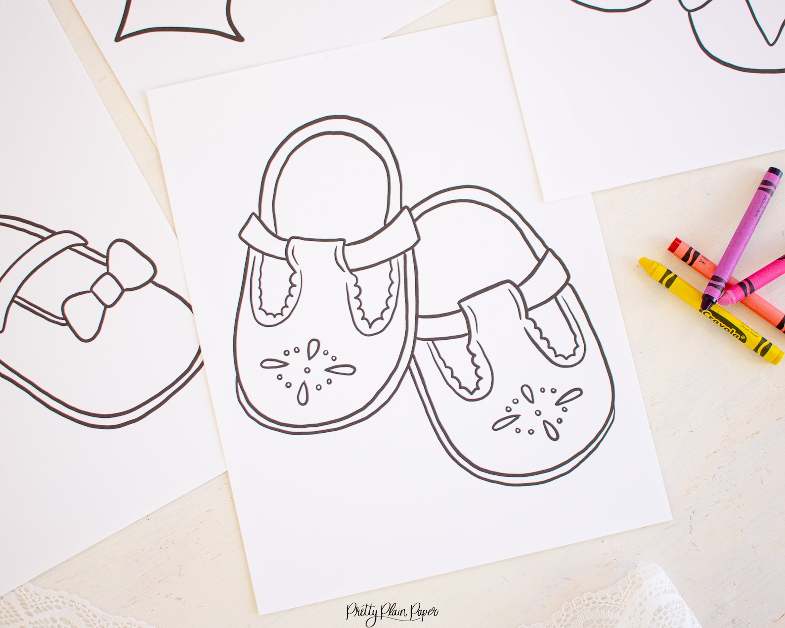 One Two Buckle My Shoe Coloring Pages Printable Download - Etsy