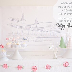 Churchill Downs Derby Horse Racing Watercolor Printable - Etsy