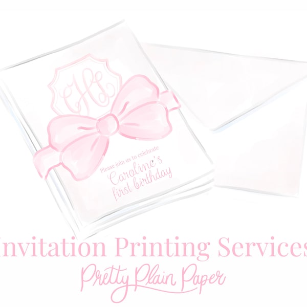 Invitation Printing Services by Pretty Plain Paper | 0105 1020 1027 1030 1050 1052 1054 1059 1066 3001 3002 3004