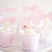 Pink Bow Cupcake Toppers Watercolor Printable Download 1012 for Bow ...
