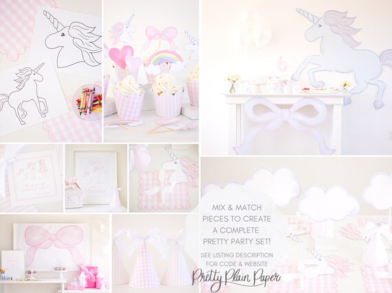 Unicorn Food and Beverage Labels Printable Download 1042 - Etsy