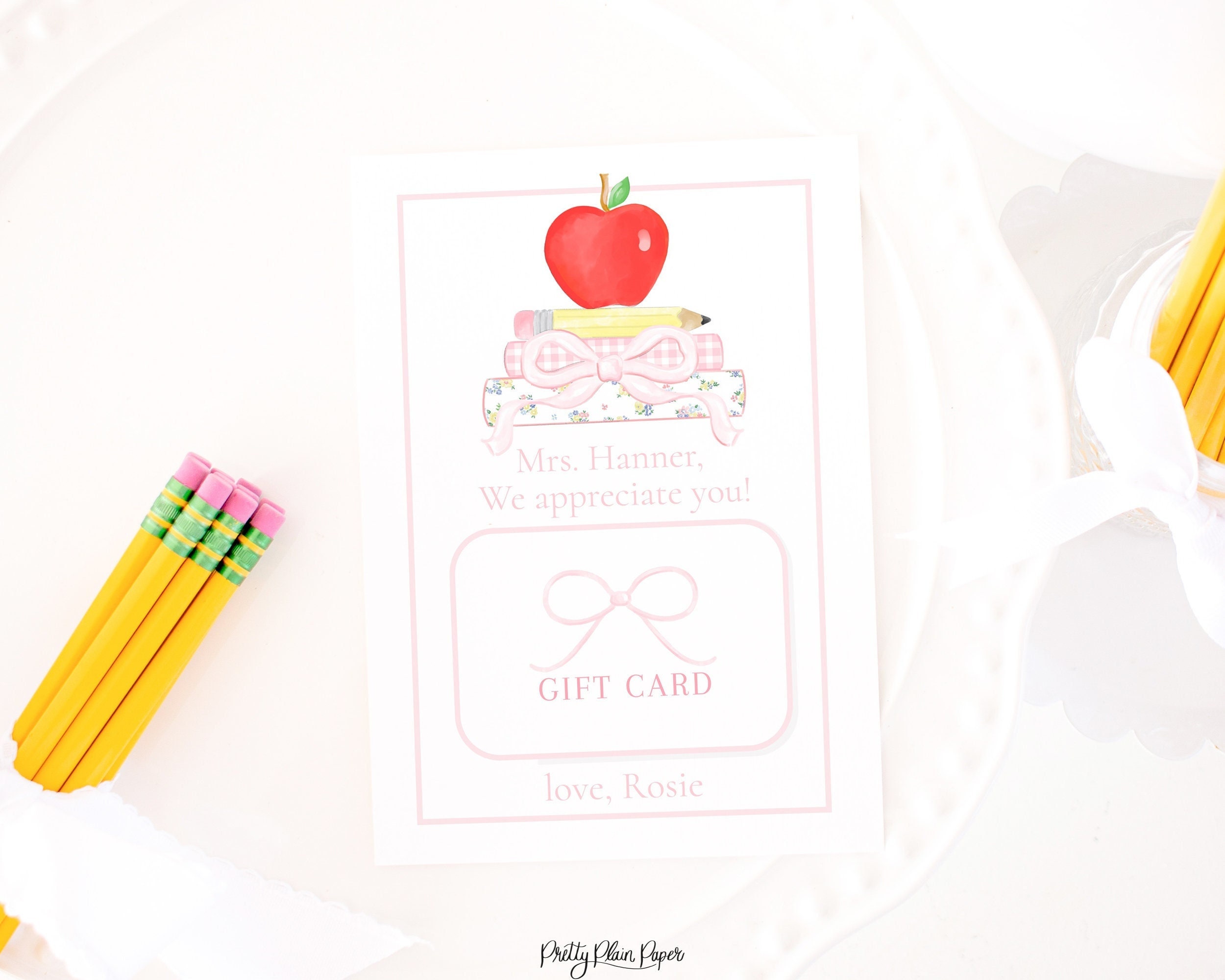 Teacher Appreciation | Gift Card Printable Teacher | Printable Download | Gift Card Holder for Teacher | Self-Editable Download | 1055