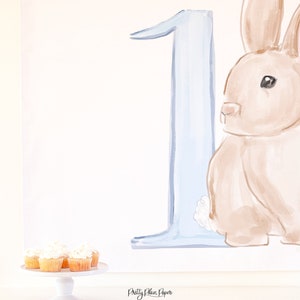Blue Bunny Printable Backdrop Poster Download 1023 Bunny - Etsy