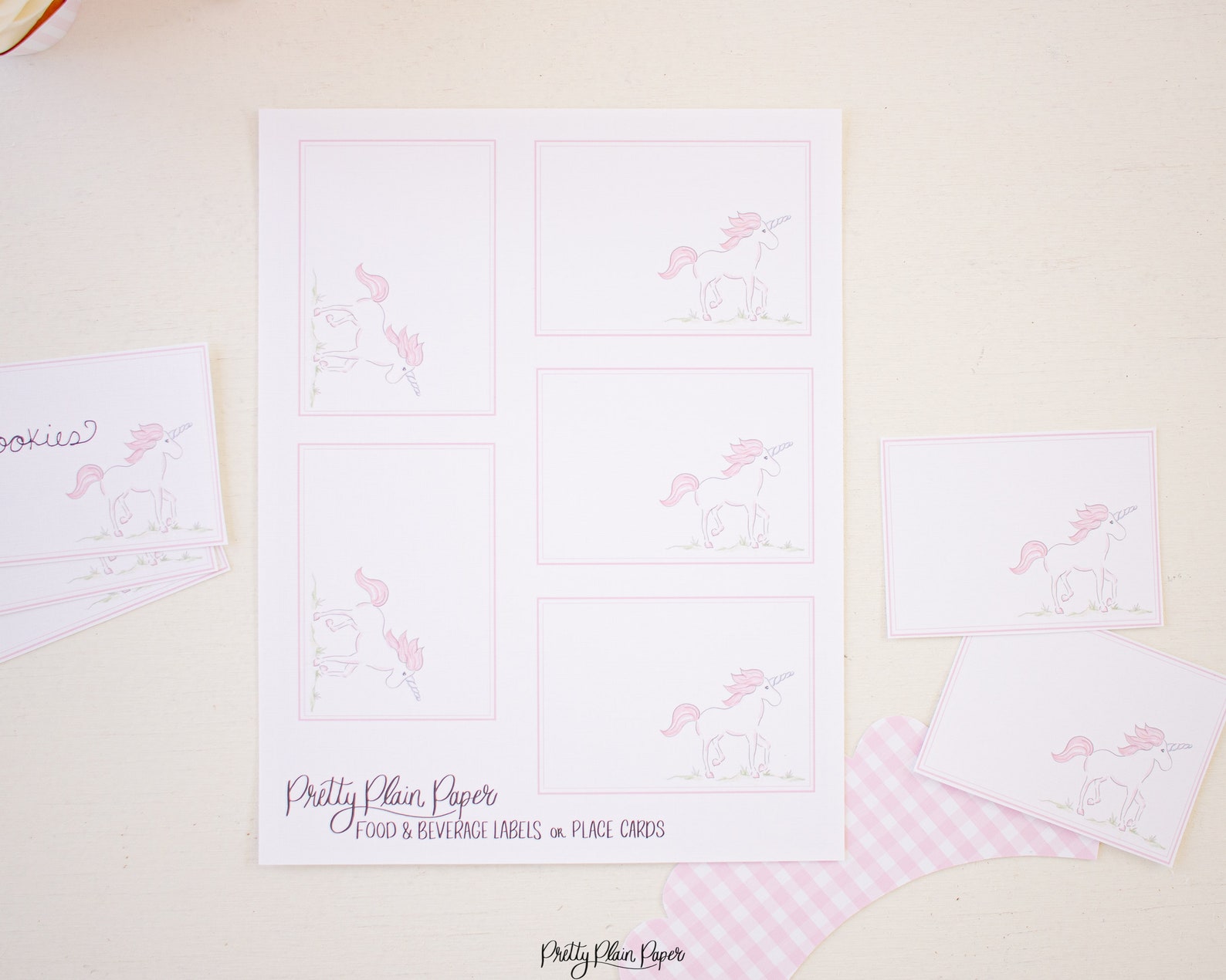 Unicorn Food and Beverage Labels Printable Download 1042 | Etsy