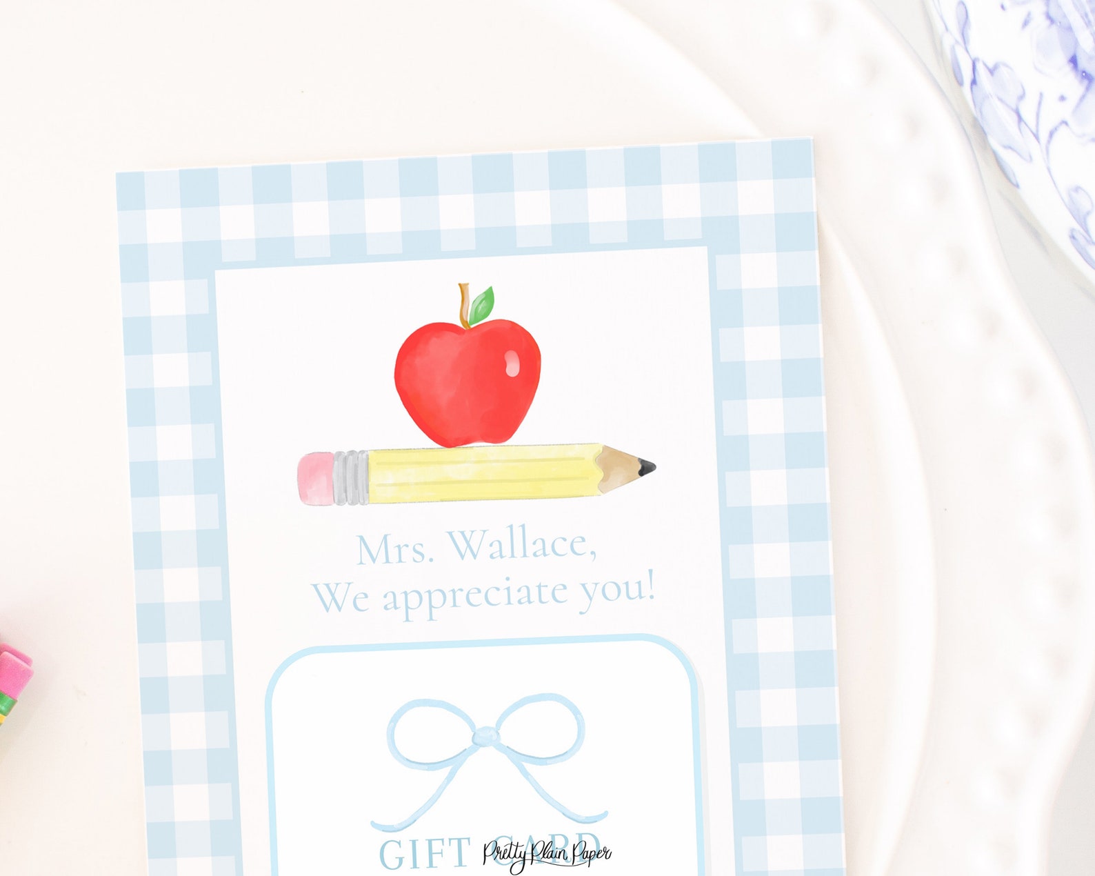Teacher Appreciation Gift Card Printable Teacher Printable | Etsy