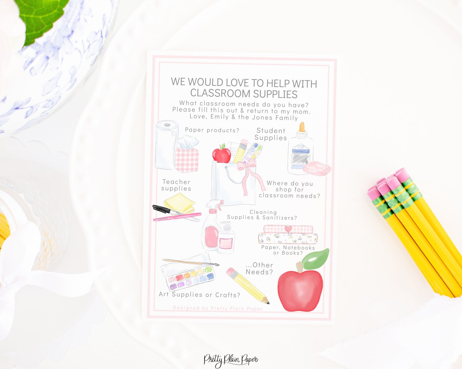 Classroom Supply Wish List Printable Teacher Supply Wish List