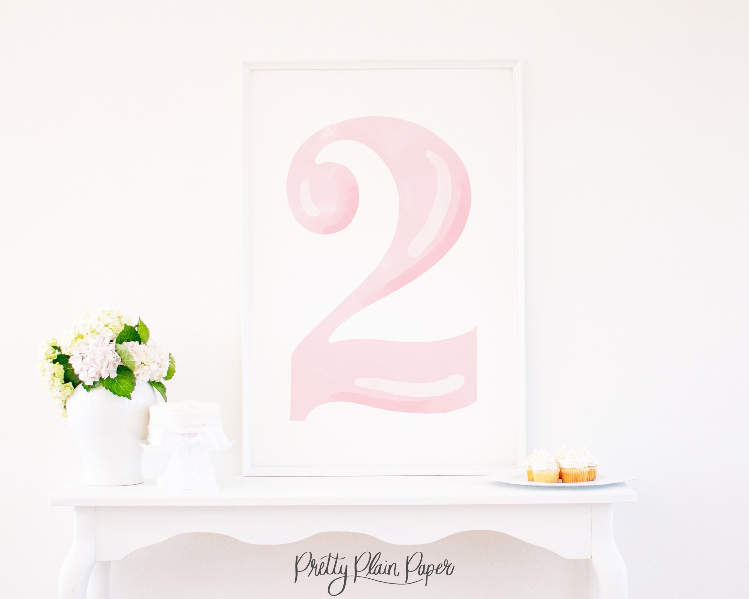 Acquerello rosa 2 / due / 24 x 36 / stampabile / sfondo rosa secondo compleanno / 1027 5000 5001 5003 5004 5006 5007 5008 5010 5012 5013 5014