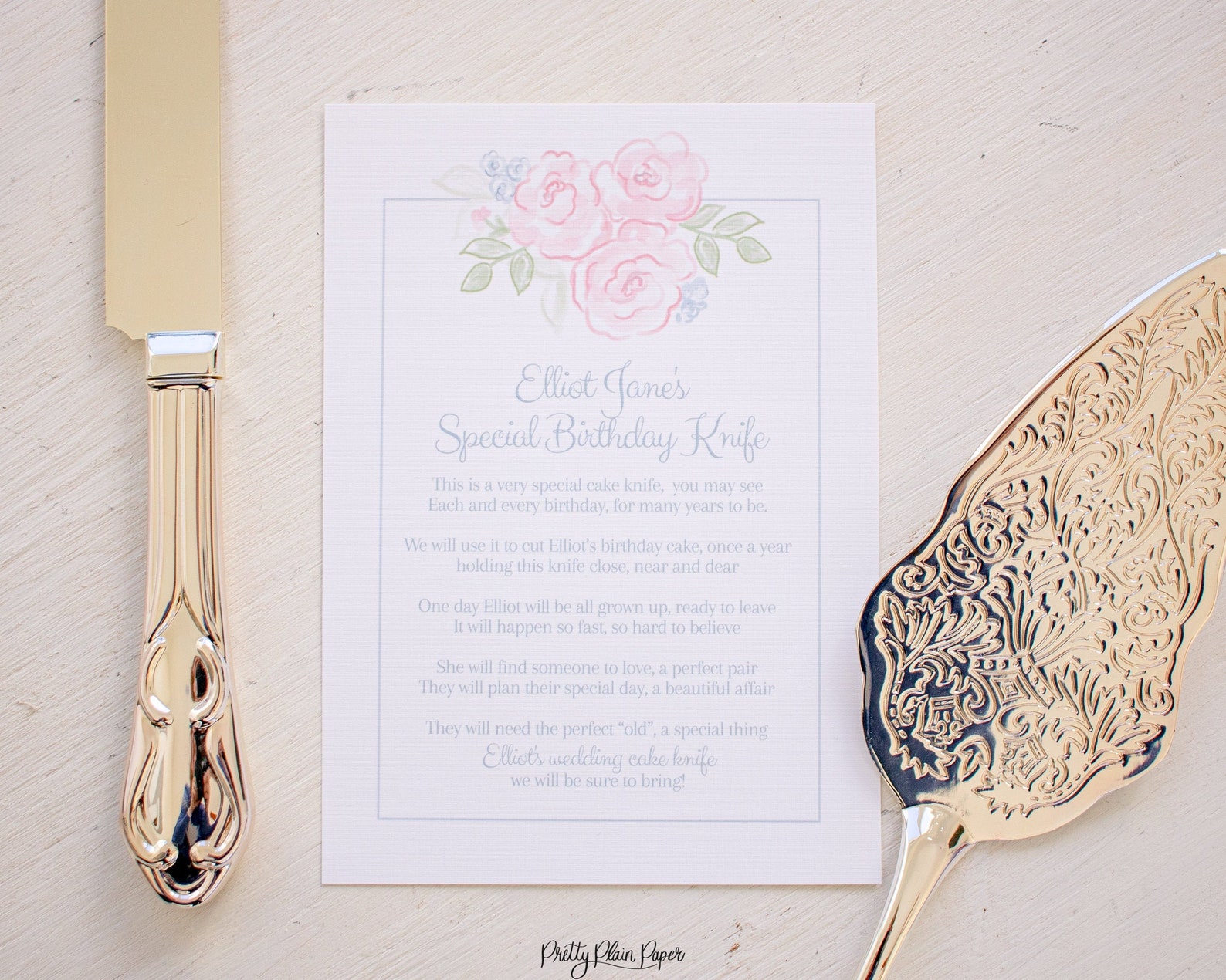 My Special Birthday Cake Knife Sign for a First Birthday Party Etsy