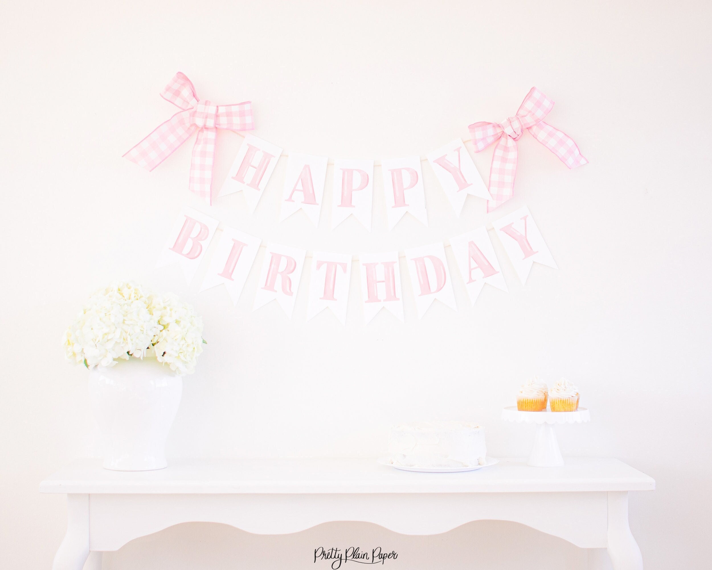 Rose aquarelle joyeux anniversaire bannière imprimable ALL lettre | 5002 5003 5004 5005 5006 5007 5008 5009 5010 5011 5012 5013 5014 5015 1068 1066