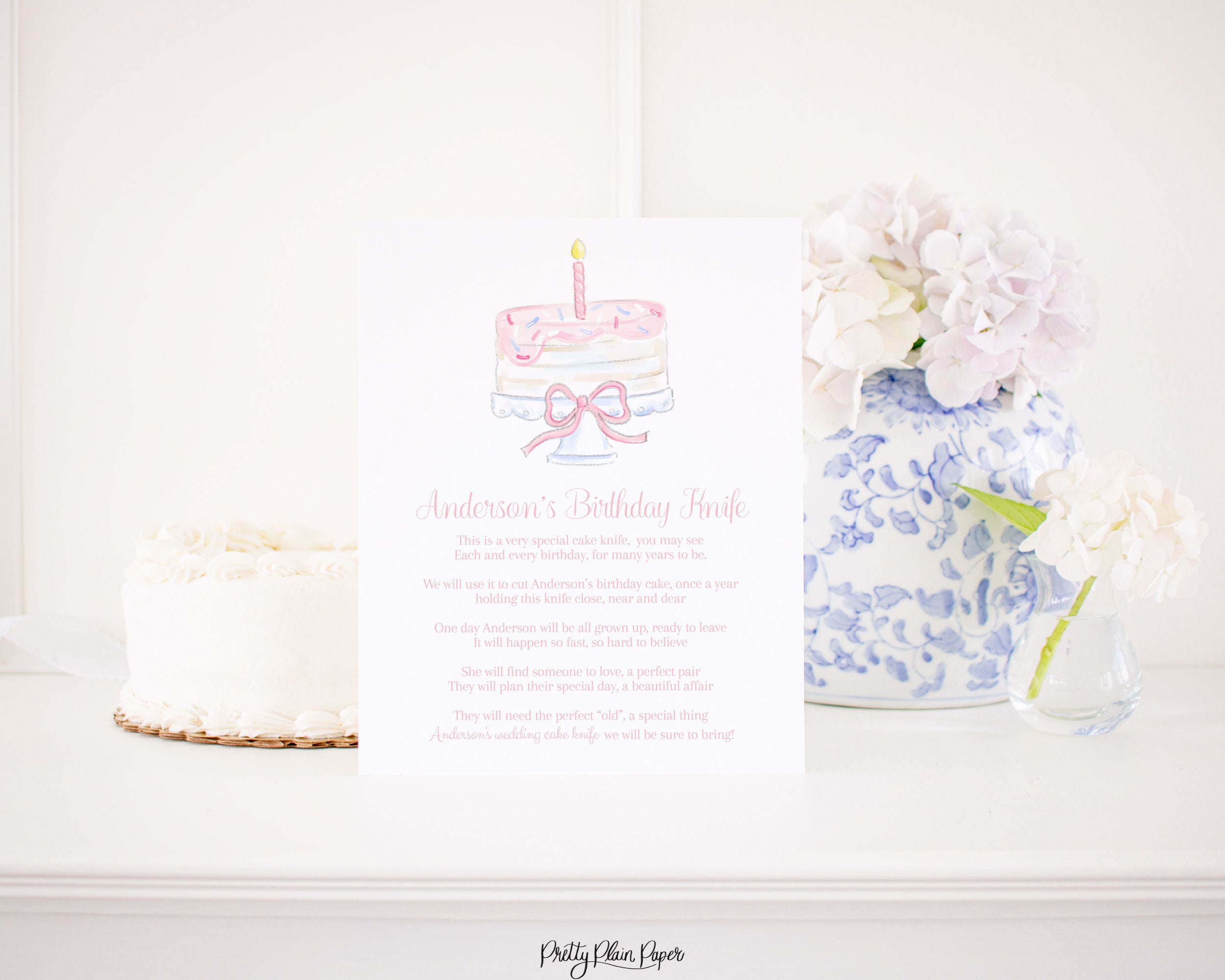 My special birthday cake knife poem sign for 1st birthday etsy