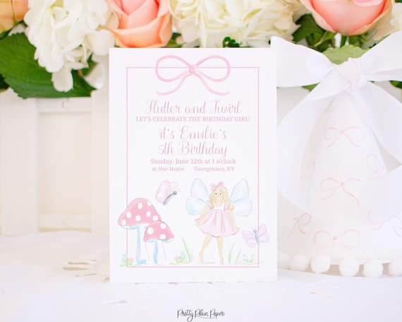 Fairy Party Invitation Printable Watercolor Fairy Party - Etsy