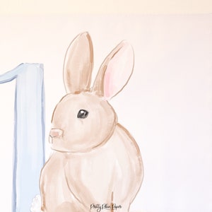 Blue Bunny Printable Backdrop Poster Download 1023 Bunny - Etsy