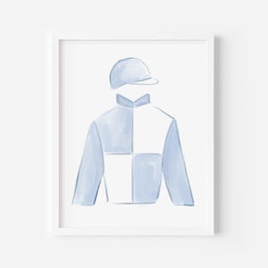 Acuarela Jockey Silk Prints, Blue Silks / 8x10 / Imprimible Descargar / Set de 3 Jockey Silk Prints / Racehose Horse Racing Print Set / 0106 imagen 2