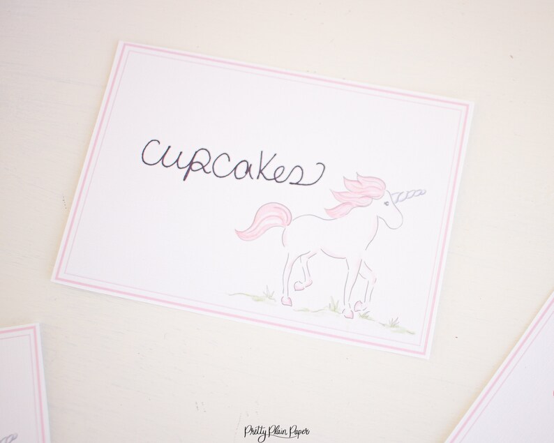 Unicorn Food and Beverage Labels Printable Download 1042 - Etsy