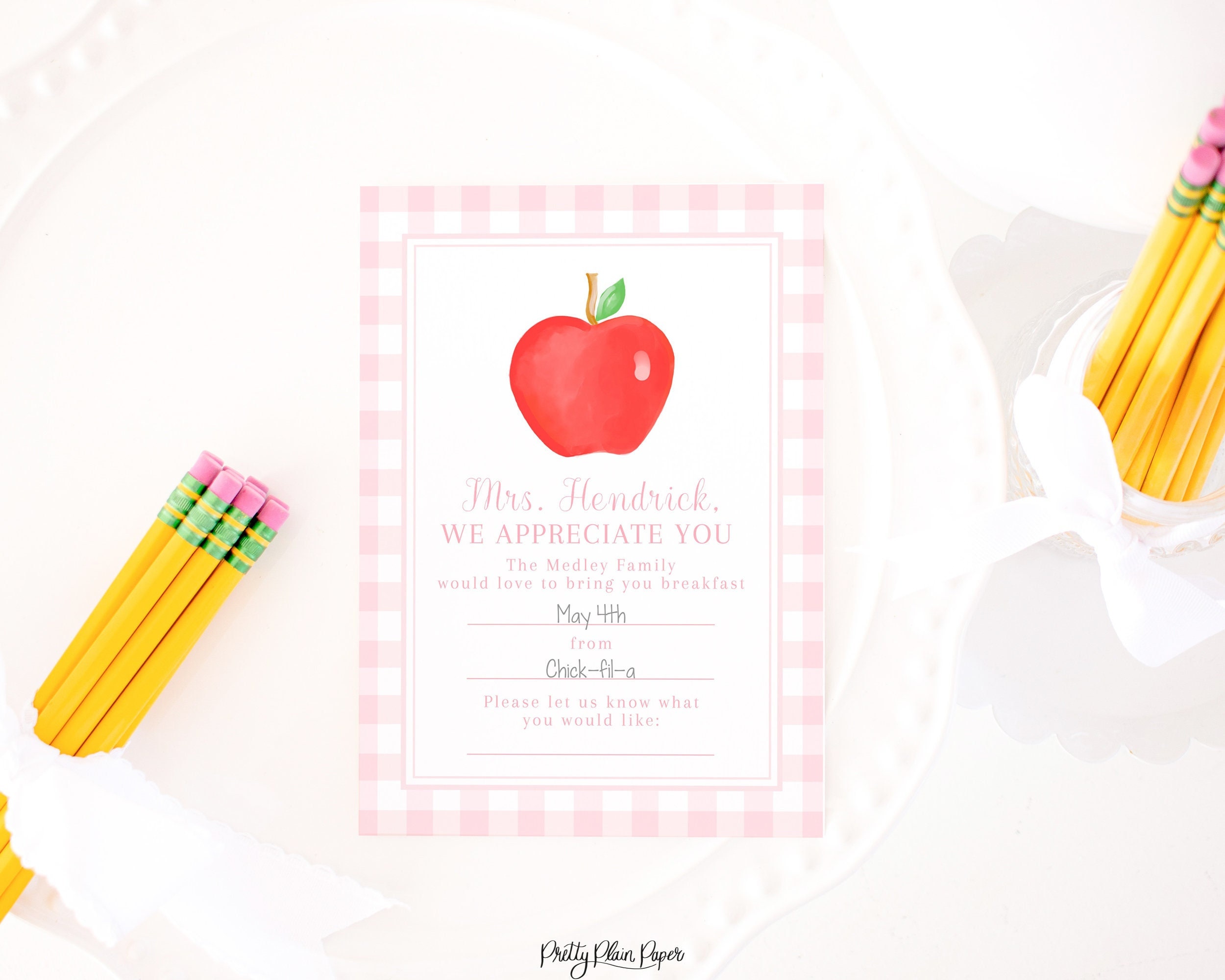 Teacher Appreciation Breakfast for the Teacher Printable - Etsy