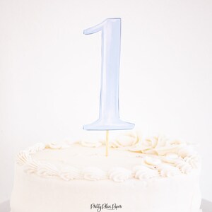 Watercolor Blue ONE Cake Topper & Monogram Blue Crest Cake - Etsy