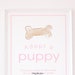 Adopt a Puppy Sign 16''x20'' Watercolor - Etsy