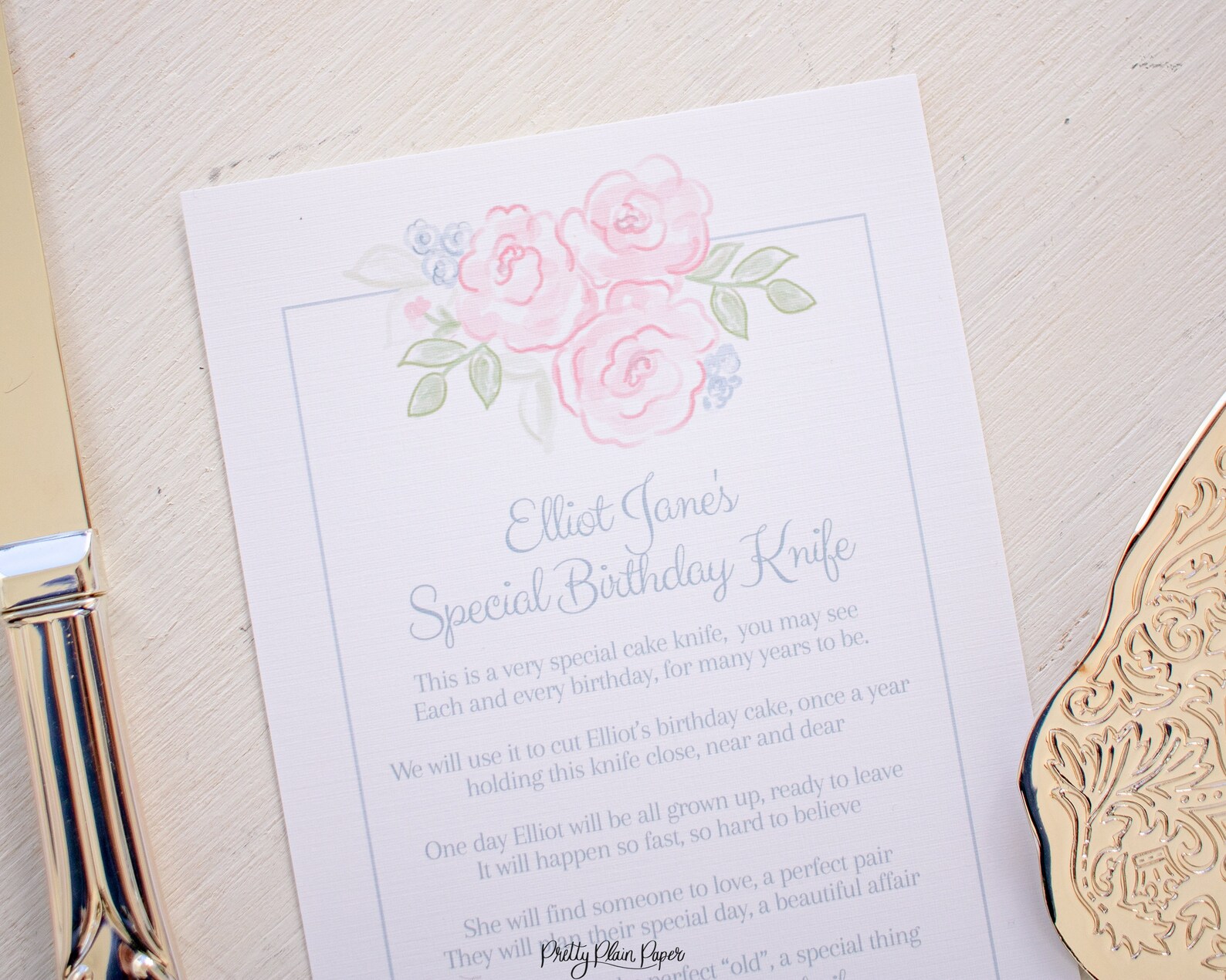 My Special Birthday Cake Knife Sign for a First Birthday Party Etsy