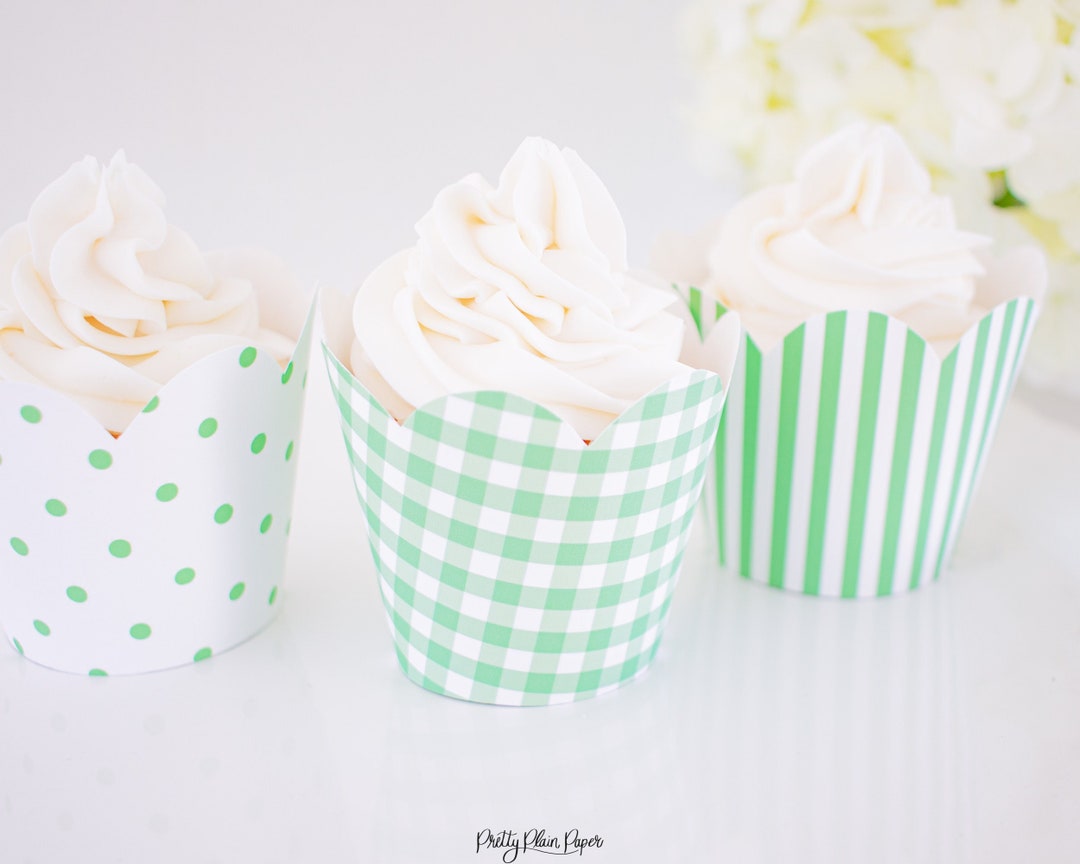 Lot De Coupons Tissu Thème Pâtisserie - Cupcake, Pois, Vichy - 4 Pièces
