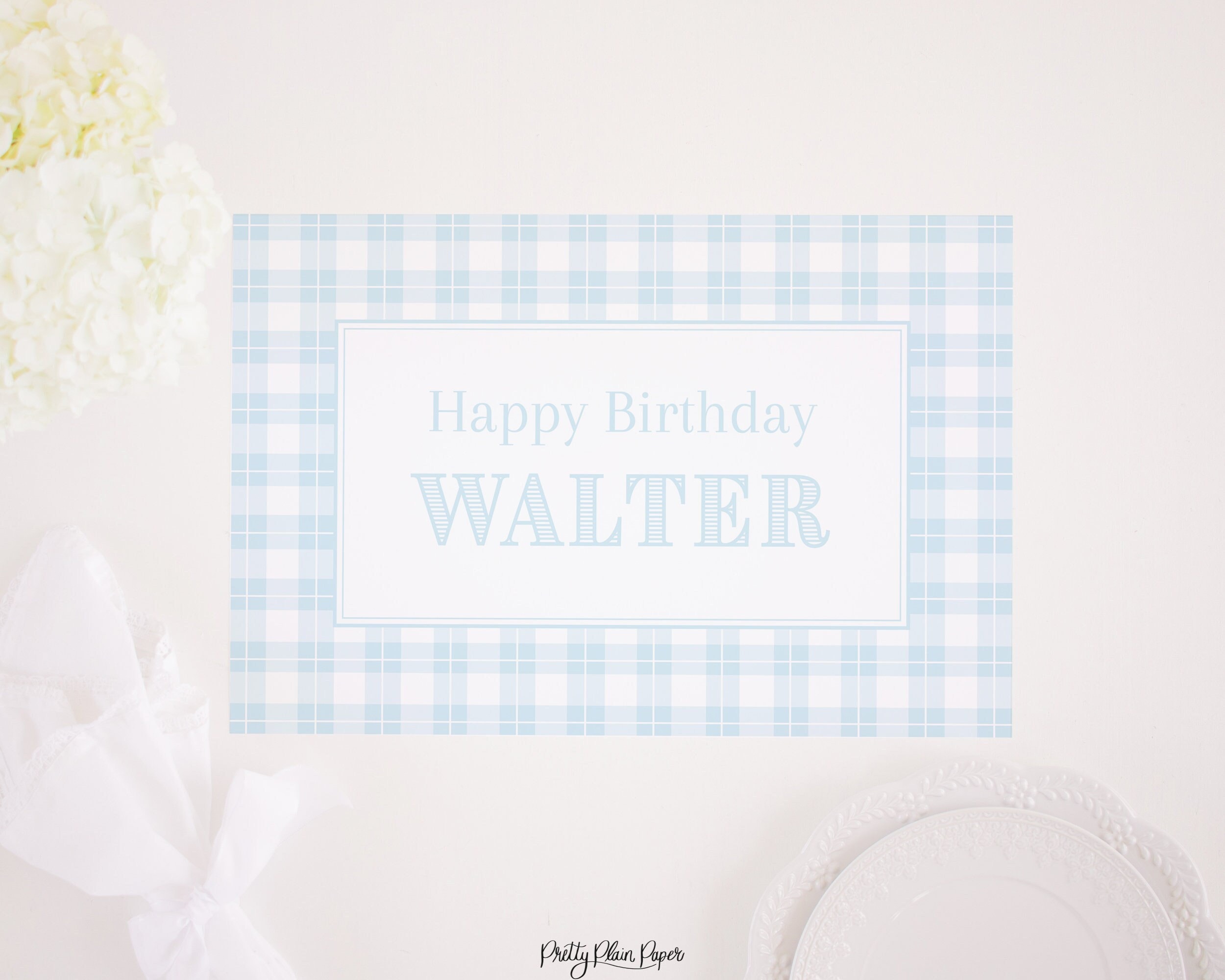Napperon d'anniversaire bleu clair personnalisé | 12x18 | Téléchargement imprimable 3003 3004 3005 3006 3007 3008 3009 3010 3011 3012 3013 3014 3015 3