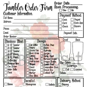 Peut inclure: Un formulaire de commande noir et blanc pour des gobelets personnalisés. Le formulaire comprend des options de taille, de design, de couleur et de personnalisation. Il comprend également une section pour les informations de paiement et d'expédition. Le formulaire a un délai de traitement de 3 à 4 semaines.