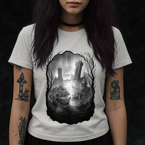 Full Art Swamp Land Unisex Shirt | Black Mana Gamer Tshirt for EDH Commander Player