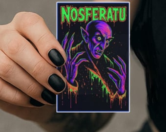 Nosferatu Sticker, Vintage Vampire, Gothic Horror Film Art