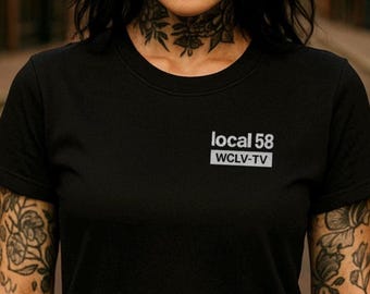 Local 58 Analog Horror T-Shirt, Distressed Glitch Graphic Tee
