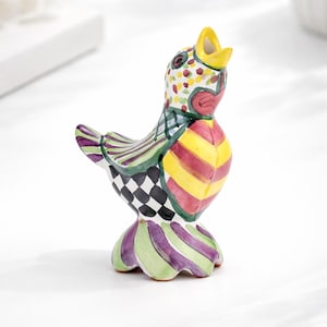 MacKenzie Childs Pie Bird Piccadilly Hand Painted Ceramic Pie Vent Funnel Kitchen Collector Decor image 1