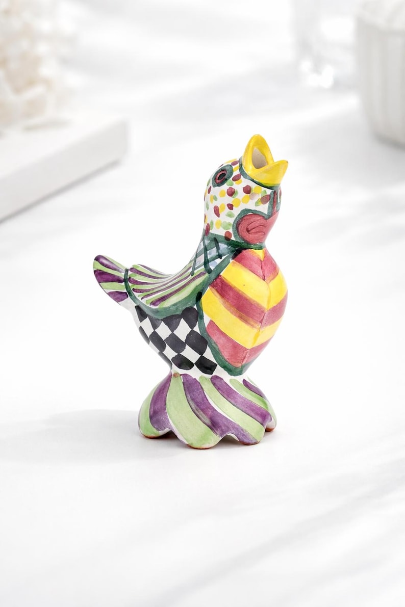 MacKenzie Childs Pie Bird Piccadilly Hand Painted Ceramic Pie Vent Funnel Kitchen Collector Decor image 1