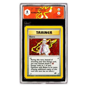 Blaine 17/132 Gym Challenge 2000 Foil | Rare Pokemon Karte Englisch | Graad 8 NM-MT Bewertet | Trainer Holo WOTC 2000