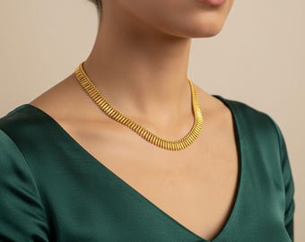 UNOAERRE vintage 18K gold necklace - Italian vintage necklace in solid gold - Made in Italy designer jewelry