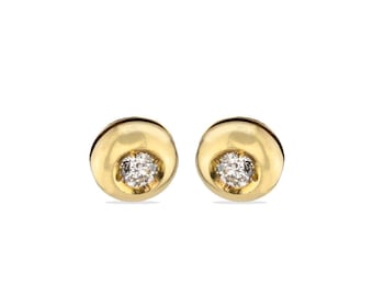 Orecchini lobo Oro e Diamante - Gold and diamond lobe earrings