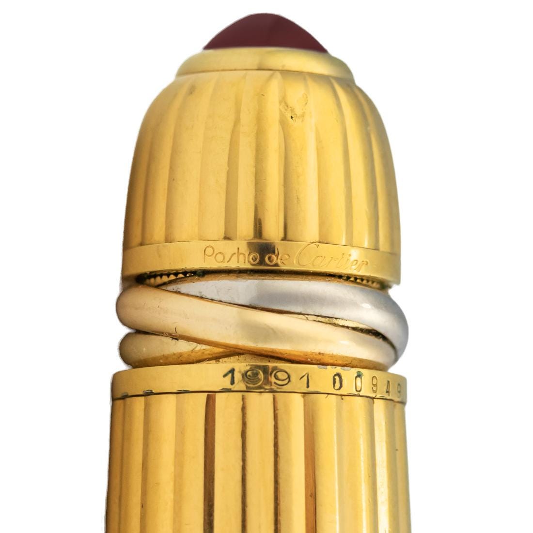 Cartier Pasha Trinity Fountain Pen Ruby Red Lacquer 18K Gold Nib